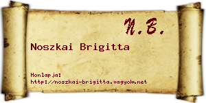 Noszkai Brigitta névjegykártya